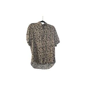 Alexander McQueen Men's Leopard Print Button Down Shirt Large